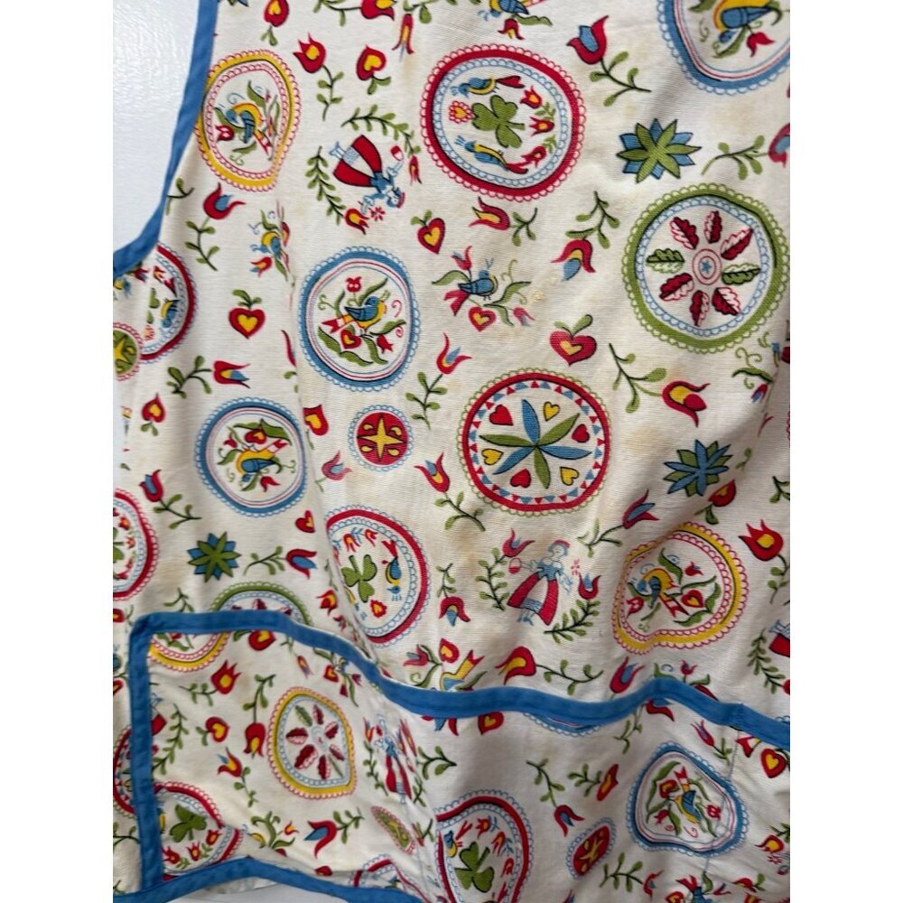 Vintage Amish Farmhouse Quilted Apron Vest Floral Print - Picture 4 of 11